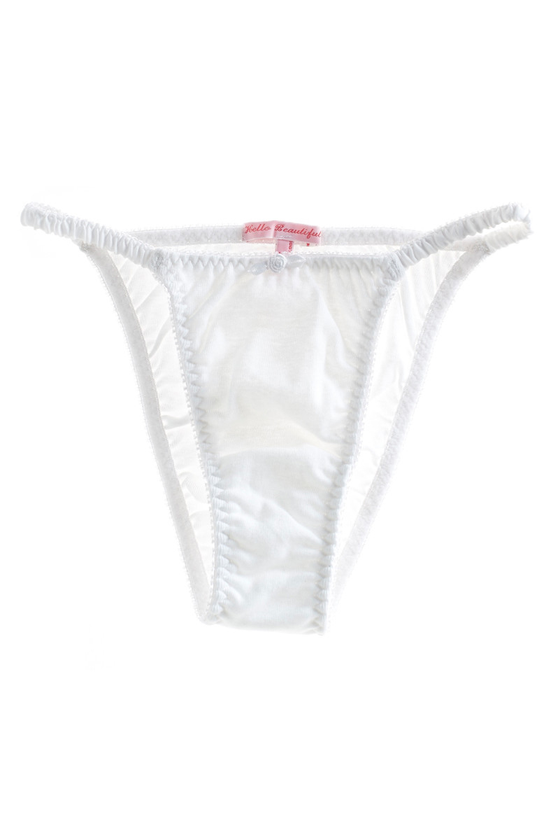 white romance string panty - HELLO BEAUTIFUL