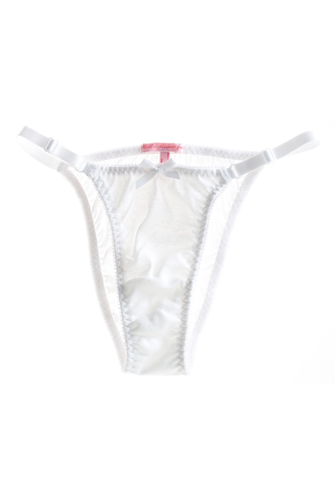 white classic string panty - HELLO BEAUTIFUL